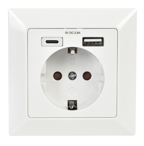 Unterputz steckdose mit usb - steckdose,