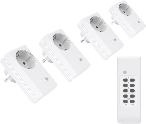 Funksteckdosen 4er set 1x - set, +