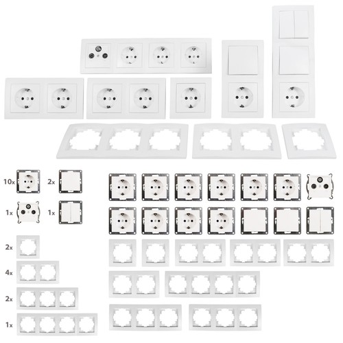Schalter steckdosen set flair - steckdosen,
